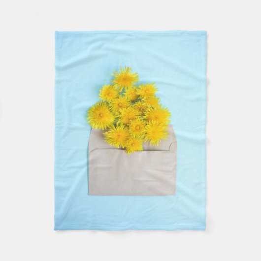 Flowers | Dandelions in Envelope Fleece Deken (Voorkant)