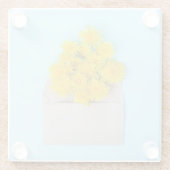 Flowers | Dandelions in Envelope Glazen Onderzetter (Achterkant)