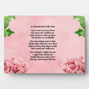 Flowers Design - Friend Poem Fotoplaat