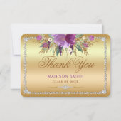 Flowers Diamonds Afstuderen Dank u Gold Aankondiging (Voorkant)