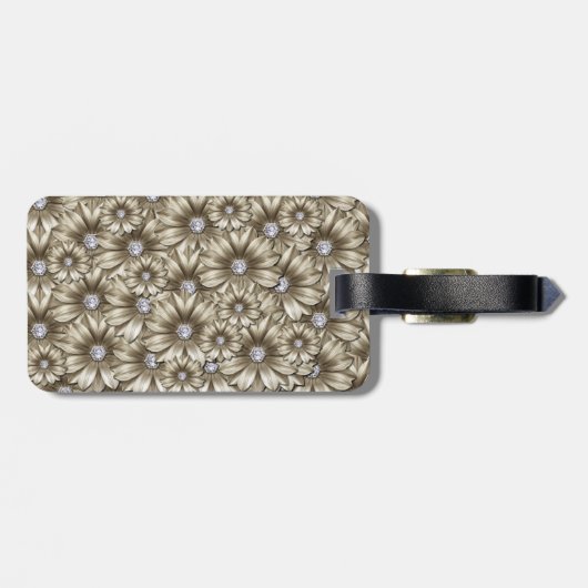 Flowers Diamonds Bagagelabel (Achterkant horizontaal)