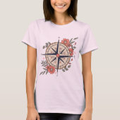 Flowers, Directions, Compass T-shirt (Voorkant)