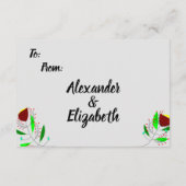 Flowers Display Bridal Weduwen Shower Informatiekaartje (Achterkant)