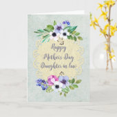  Flowers Dochter in Law Happy Moederdag Kaart (Gele Bloem)