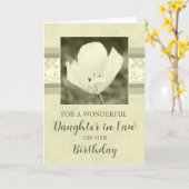  Flowers Dochter in Law Verjaardag Kaart (Gele Bloem)