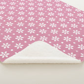 Flowers, Dots & Sparkles-Magenta Sherpa Deken (3/4)