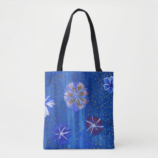 Flowers Drawing Custom All-Over-Print Canvas tas (Voorkant)