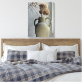 Flowers | Dried Flower Vase Canvas Afdruk (Insitu (Slaapkamer))
