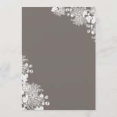  Flowers Driftwood Grijs Bruiloft Menu (Achterkant)