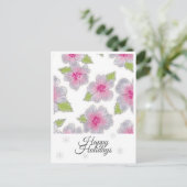 Flowers Elegance Happy Holidays Birthday Card Briefkaart (Staand voorkant)