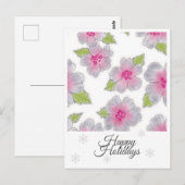 Flowers Elegance Happy Holidays Birthday Card Briefkaart (Voorkant / Achterkant)
