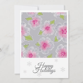Flowers Elegance Happy Holidays Birthday Card Feestdagenkaart