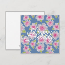 Flowers Elegance Happy Holidays Card Feestdagenkaart