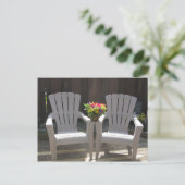 Flowers en Adirondack Chairs Briefkaart (Staand voorkant)