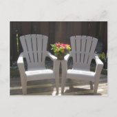 Flowers en Adirondack Chairs Briefkaart (Voorkant)