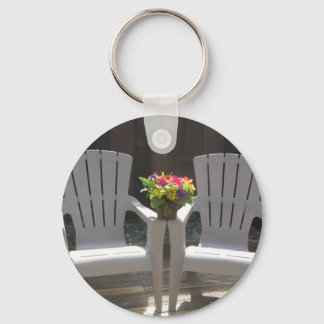 Flowers en Adirondack Chairs Sleutelhanger