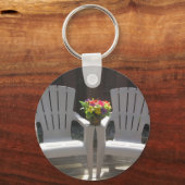 Flowers en Adirondack Chairs Sleutelhanger (Voorkant)