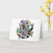 FLowers en Artist Palette Kaart (Gele Bloem)