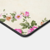 Flowers en bewerkbaar Golden Script Bureaumat (Hoek)