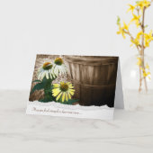 Flowers en Bushel Basket Sympathikaart Kaart (Gele Bloem)