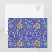 Flowers en Hearts Turtle Pattern Briefkaart (Voorkant / Achterkant)