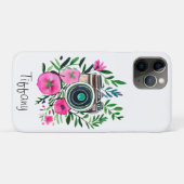  Flowers en Retro Camera Gepersonaliseerd Case-Mate iPhone Case (Achterkant (horizontaal))