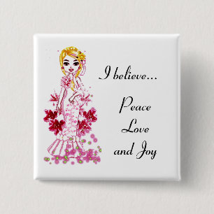 Flowers Fairy Button
