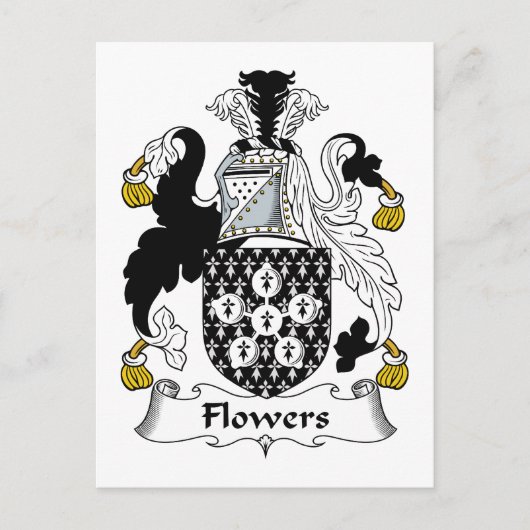 Flowers Family Crest Briefkaart (Voorkant)
