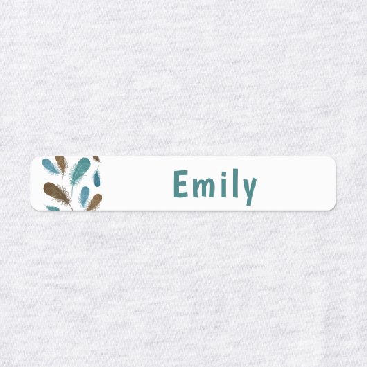 Flowers Feathers Unicorn Girls Clothing Labels (Design 2)