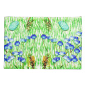 Flowers Ferns Grass Rocks Foto's Abstract schilder Kussensloop (Achterkant)