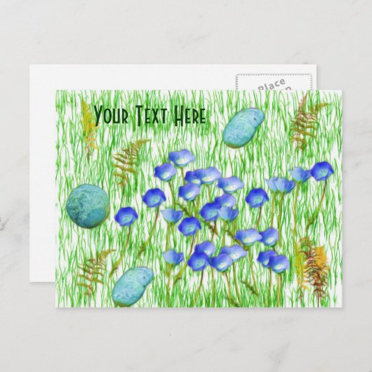 Flowers Ferns Schilderend  Briefkaart (Voorkant / Achterkant)