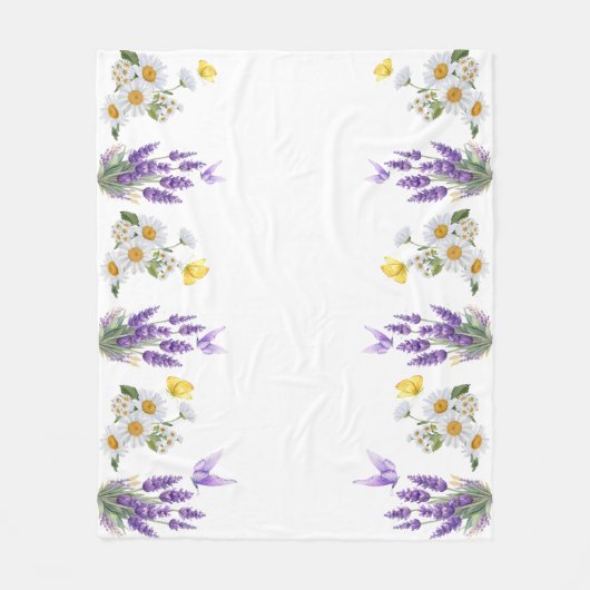 Flowers Fleece Deken (Voorkant)