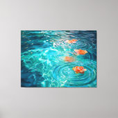 Flowers Floating on Water  Canvas Afdruk (Voorkant)