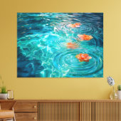 Flowers Floating on Water Canvas Afdruk (Insitu (Woonkamer))