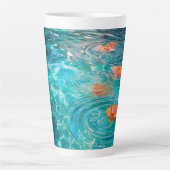 Flowers Floating on Water  Latte Mok (Voorkant)