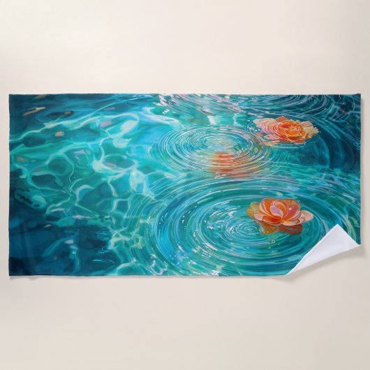 Flowers Floating on Water  Strandlaken (Voorkant)