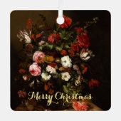 Flowers  Floral Art Xmas kerstfeestdag Metalen Ornament (Voorkant)