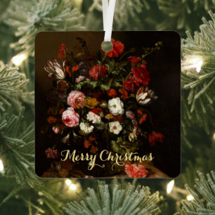 Flowers Floral Art Xmas kerstfeestdag Metalen Ornament
