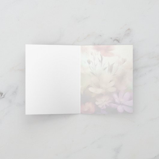 Flowers Folded Note Kaart (Binnen)