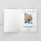 Flowers for Mother's Day Personalized Watercolor Kaart (Binnen)