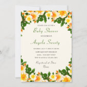 Flowers Framed Baby shower Invitation (Voorkant)