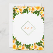 Flowers Framed Wedding Invitation Sjabloon (Achterkant)