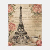  Flowers Franse Kalligrafie reis naar Parijs Fleece Deken (Voorkant)