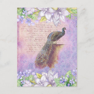 *~*  Flowers French Peacock Victoriaans AR24 Briefkaart