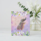 *~*  Flowers French Peacock Victoriaans AR24 Briefkaart (Staand voorkant)