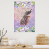 *~*  Flowers French Peacock Victoriaans AR24 Poster (Keuken)