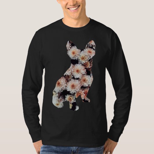 Flowers Frenchie T-shirt (Voorkant)