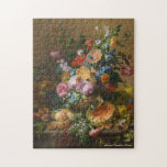 Flowers & Fruits Vintage Painting Family Kids Art Legpuzzel<br><div class="desc">Custom, fun, personalized, family kids art lovers 250 pieces jigsaw puzzle, featuring a beautiful vintage intricate detailed painting, by Dominicus Gottfried Waerdigh, of flowers fruits and butterflies still life, and your note / greetings in an elegant faux gold typography script. Made of sturdy cardboard and mounted on chipboard, with an...</div>