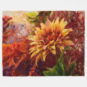 Flowers fulcolors woven blanket Jacquard Fleece Deken (Voorkant (Horizontaal))