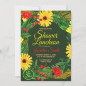 Flowers Garden Party Luncheon Shower Kaart (Voorkant)